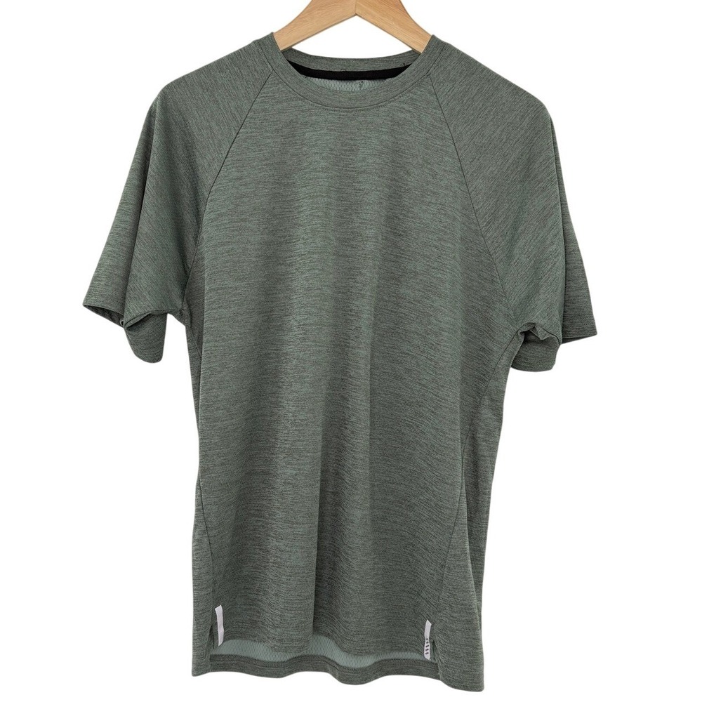 Balance Collection Mens‎ Heathered Sage Green Raglan Performance T-Shirt Flaw